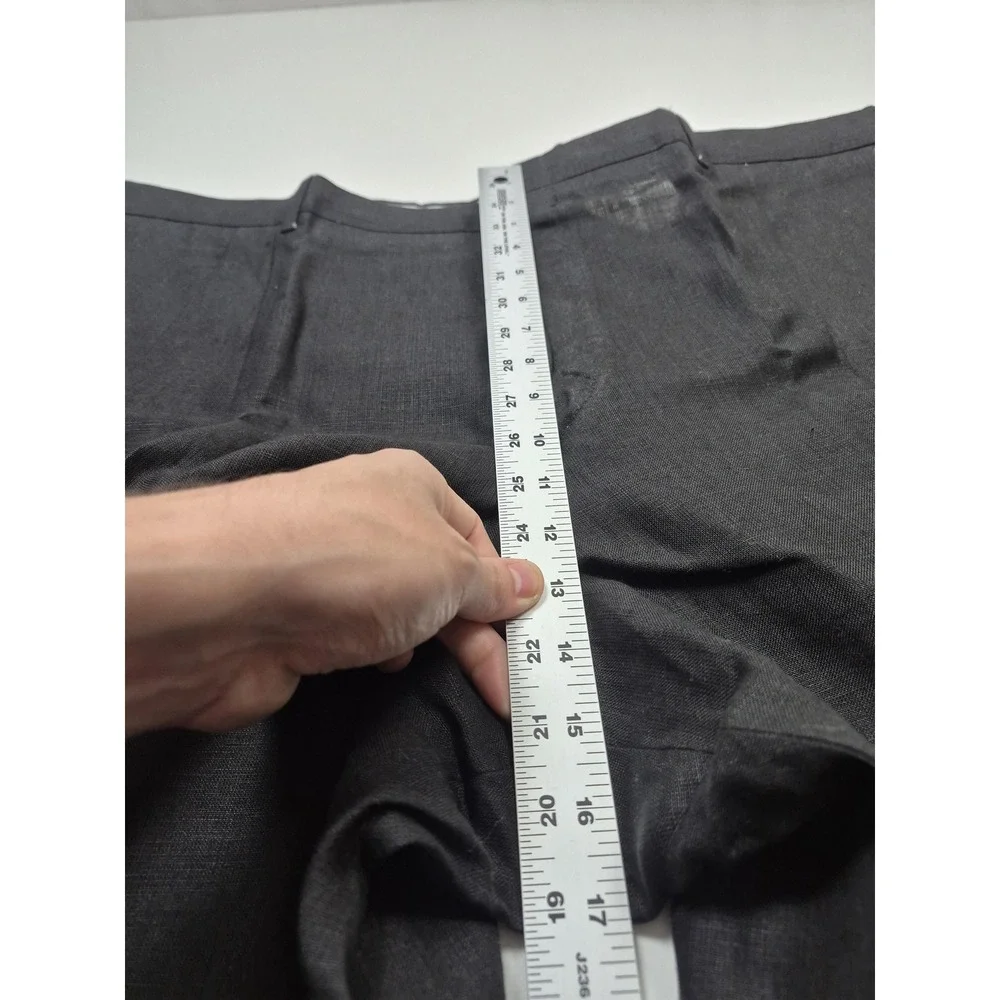 VTG Millena Suit Mens 4XL Black 100% Linen 2 Piece 49x36 Big Tall USA Summer